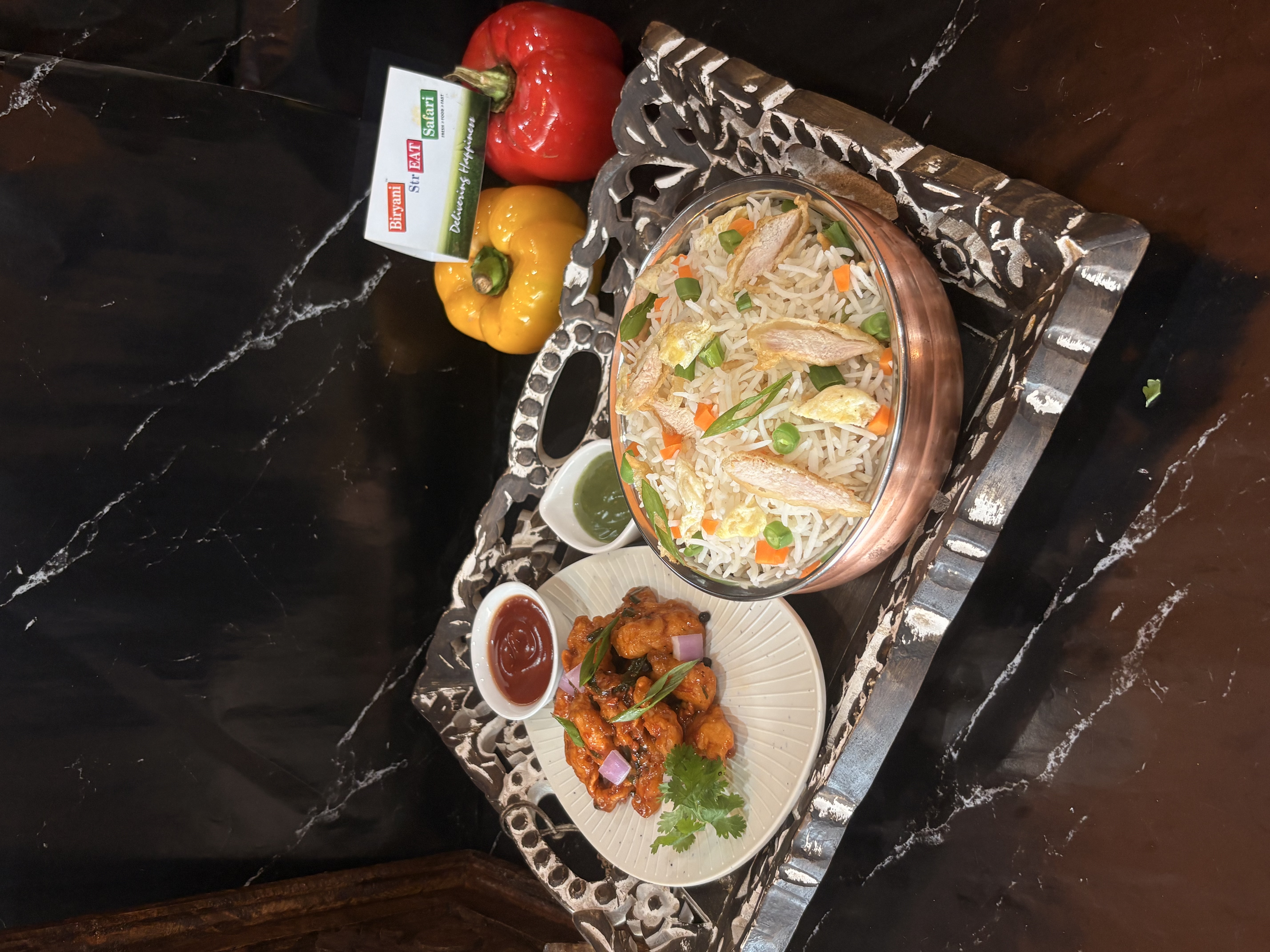 (  Combo - 4  )  Chicken Fried Rice+Chicken Manchurain [Small]